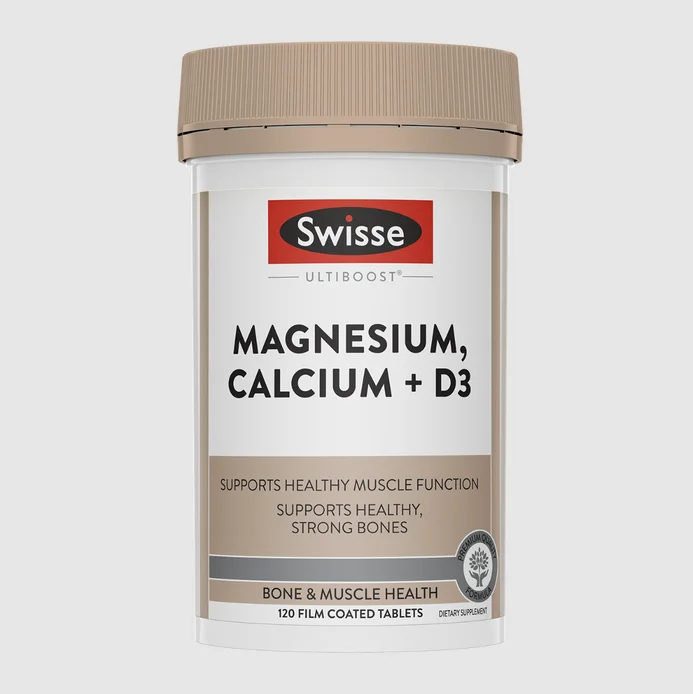 Swisse Ultiboost Magnesium, Calcium + D3 柠檬酸钙镁D3片 120片【保质期2028/08】